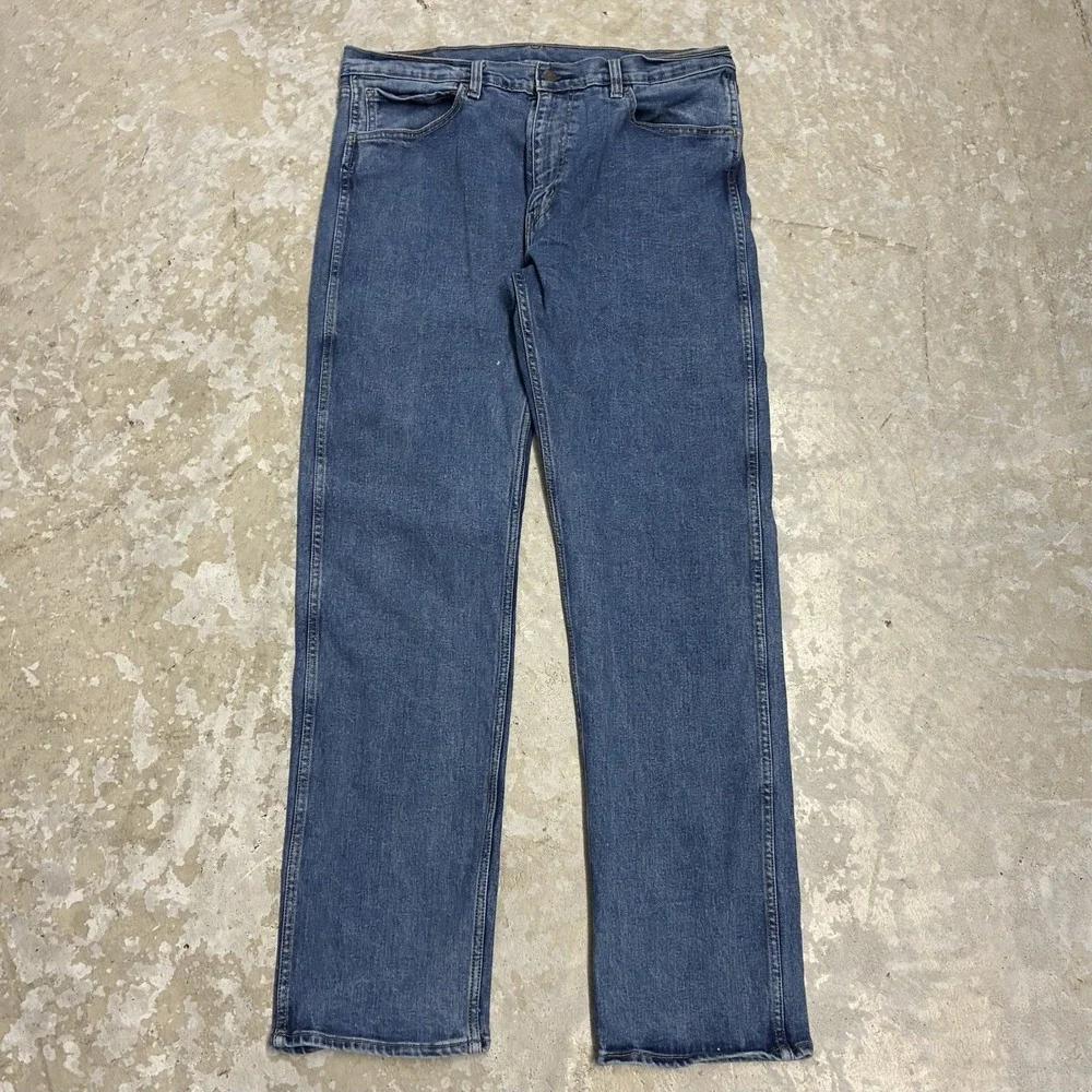 Levis Men's Workwear Fit Jeans Mens 36x34 Blue Straight Leg Medium Wash Denim